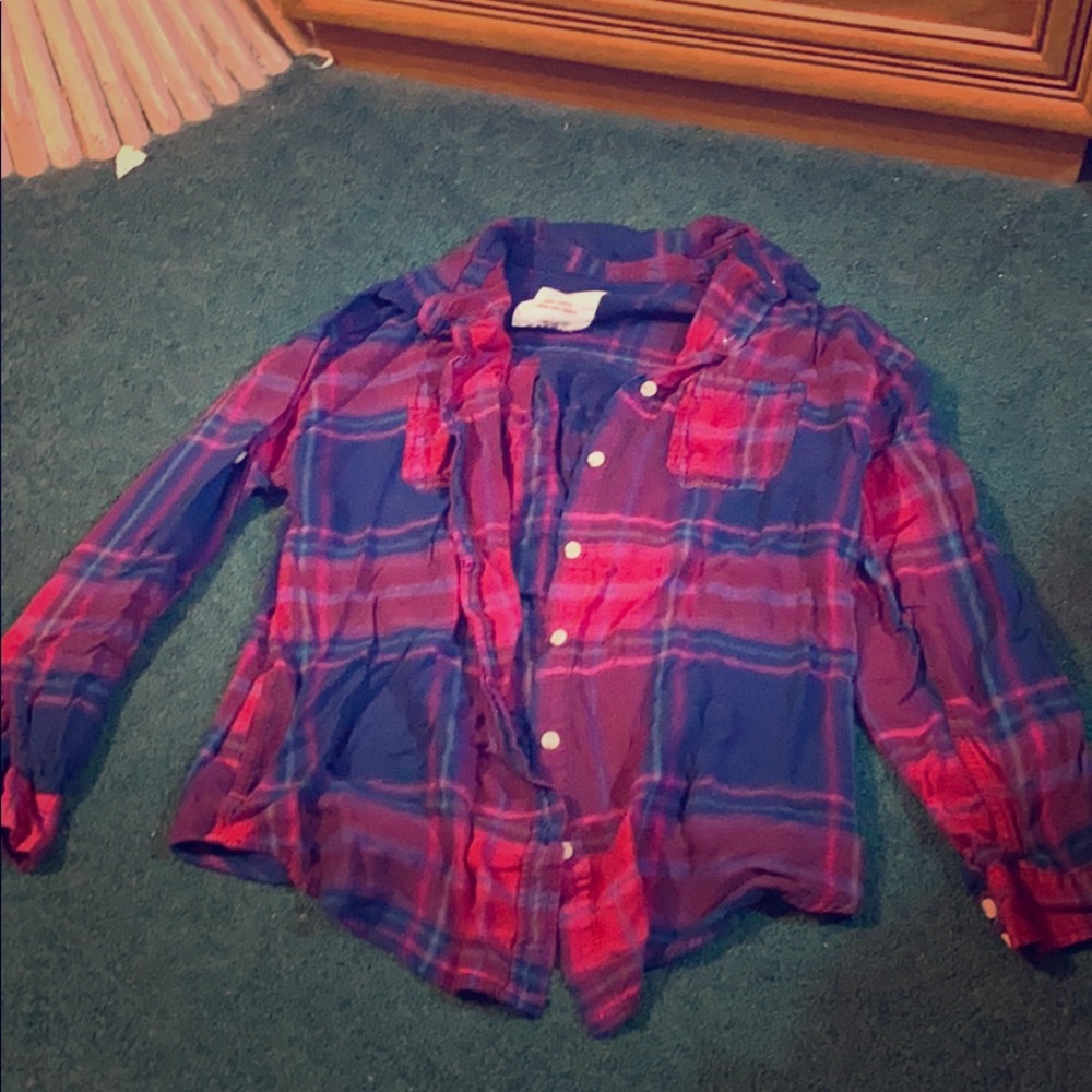 Plaid flannel like shirt